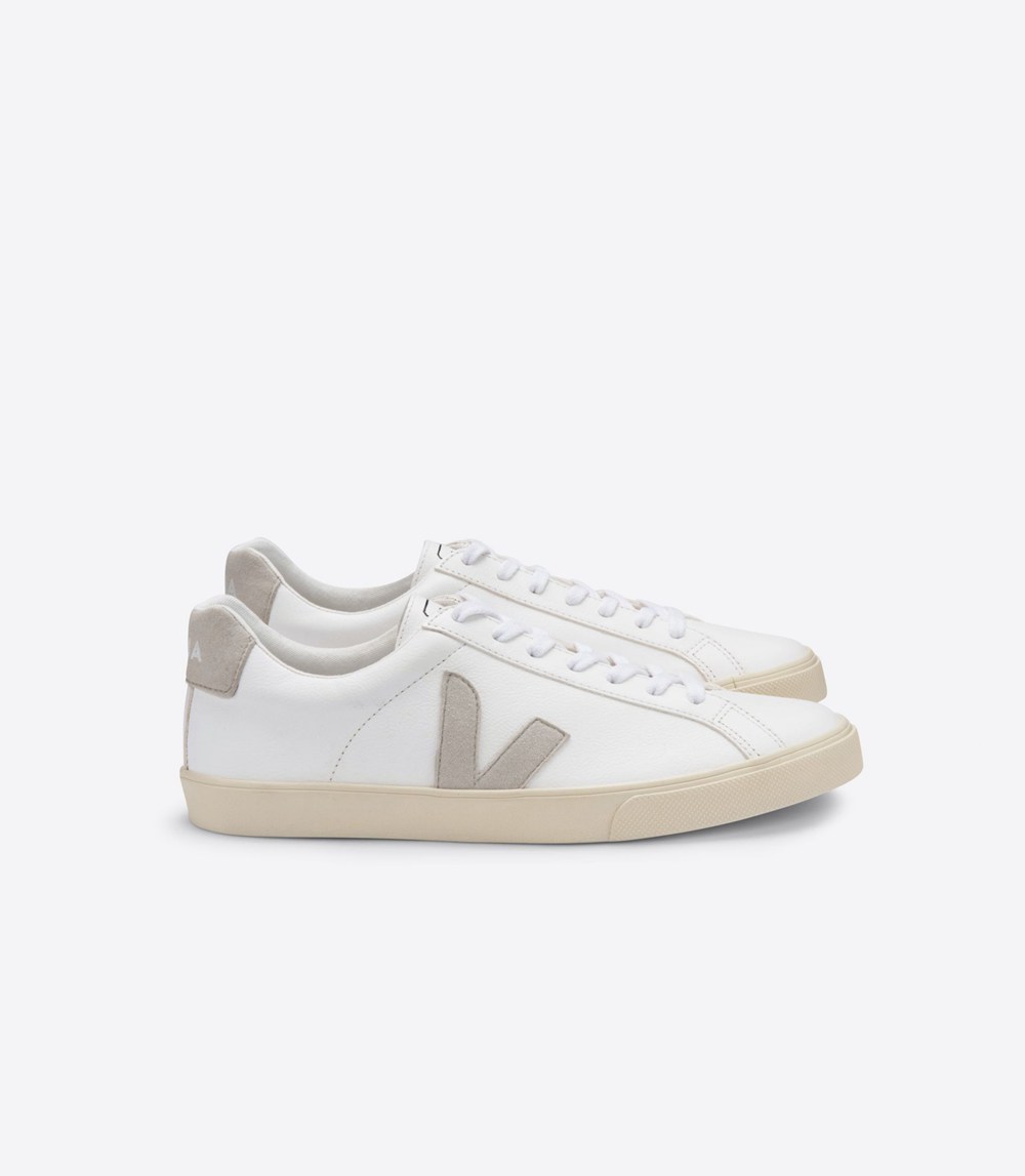 Veja Trainers Mens White/Beige - Esplar Chromefree Leather - WQRK-97854